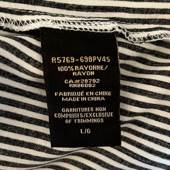 RENUAR Flowy Striped Button Down Top - Picture 7 of 7